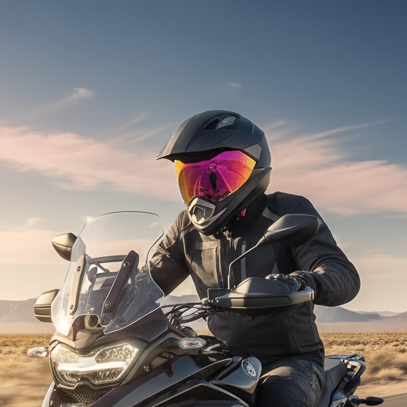 1Storm Dual Sport Helmet Motorcycle Full Face Motocross Off Road Bike Matt Black HGXP14A - Image 5